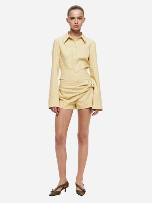 Elenora Long Sleeve Top - Straw
