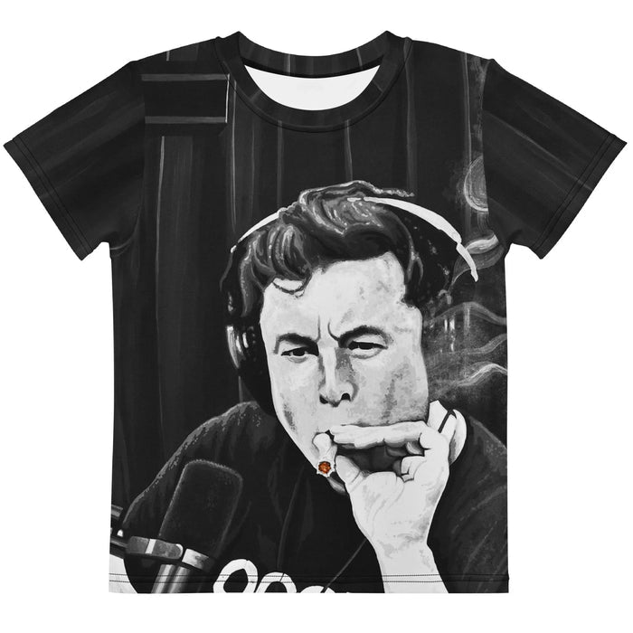Elon Musk Kid's Tee in Monochromatic Studio Noir. CPSIA Compliant, OEKO-TEX® 100, REACH Compliant.