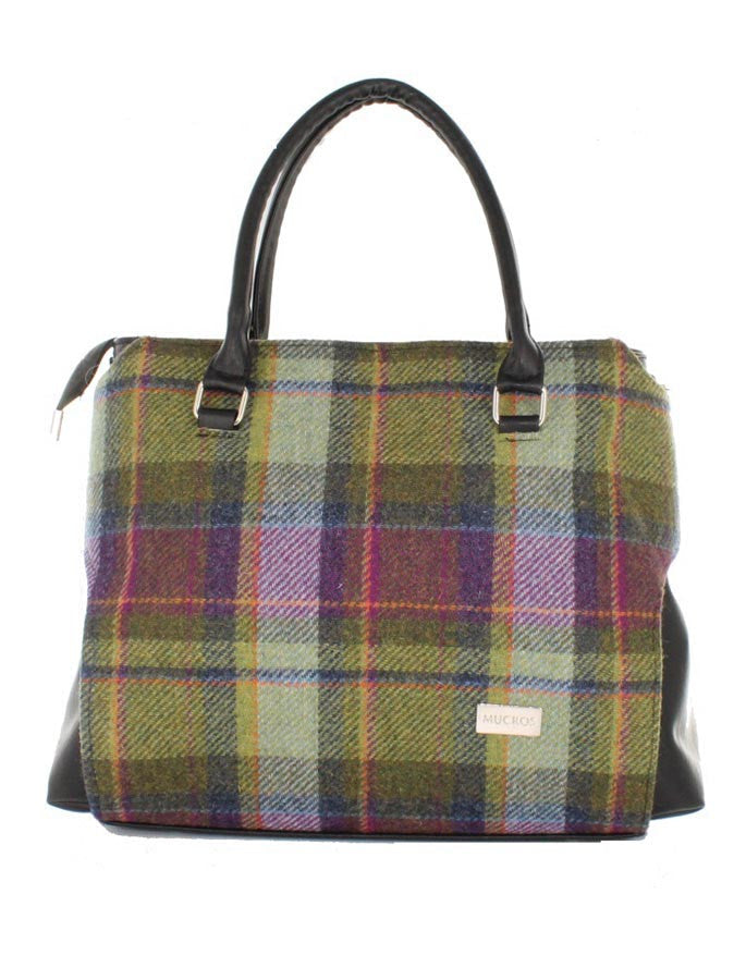 Emily Tweed & Leather Bag - Multi Vernal Plaid #color_multi-vernal-plaid