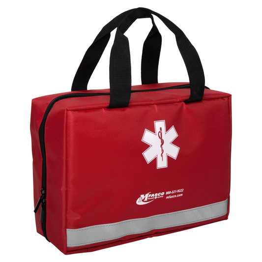 Empty Red First Aid Kit Tote W/Handles