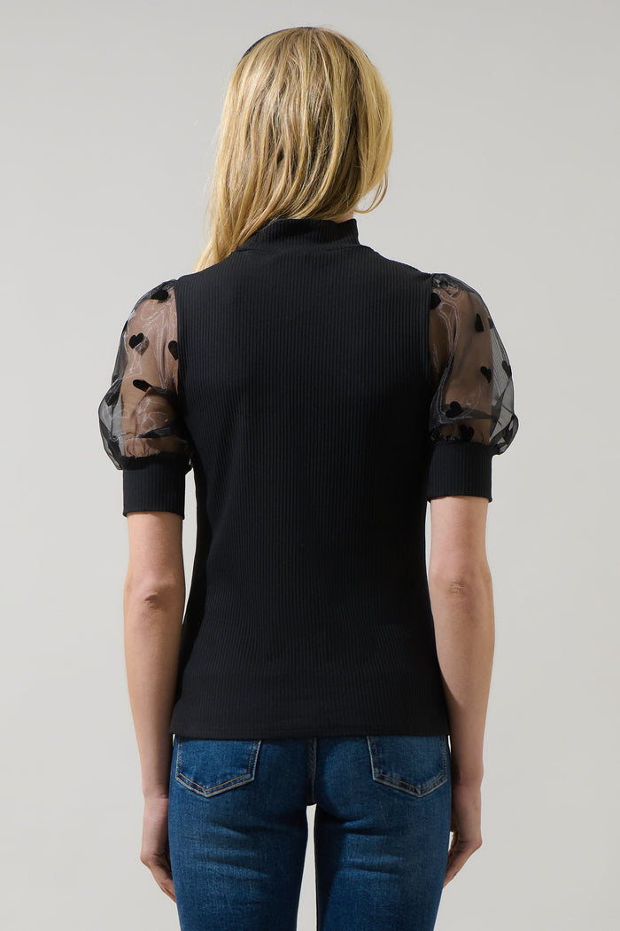 Erlina Heart Knit Top