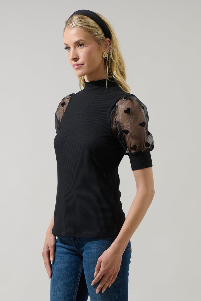 Erlina Heart Knit Top