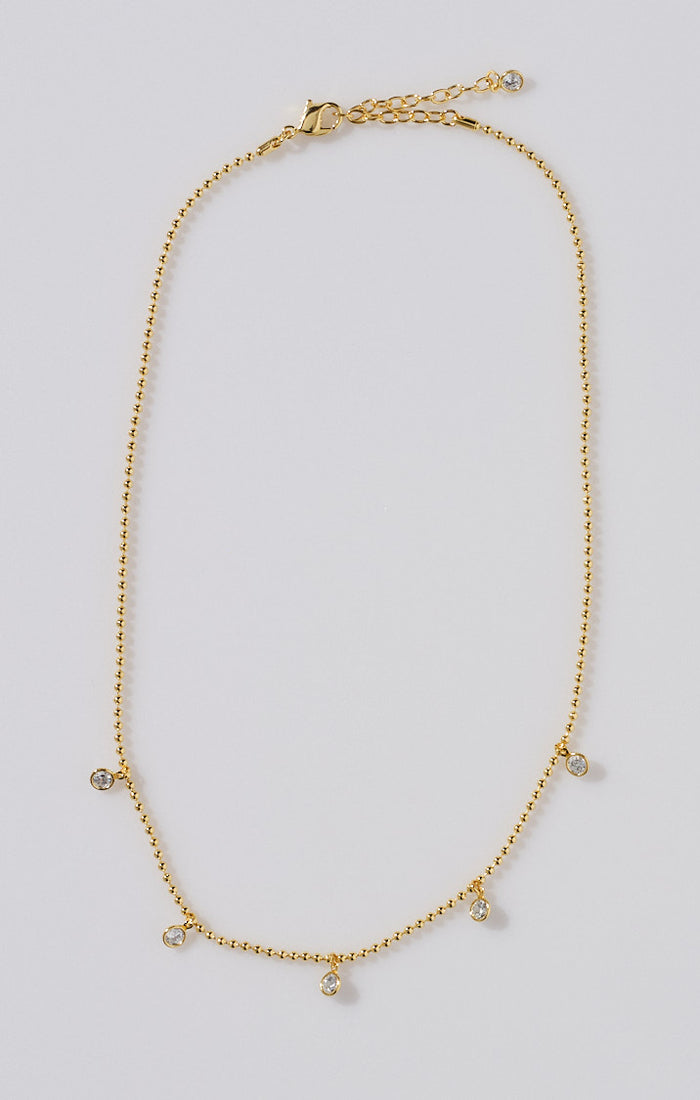 Faithy Jewels Steph Shaker Necklace ~ Crystal