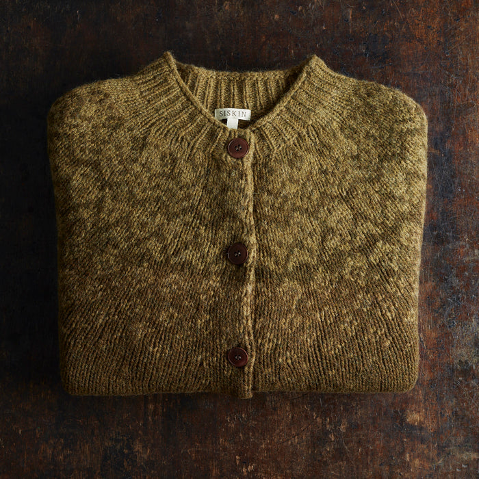 Fauna Women's Cardigan - Lambswool - Olive