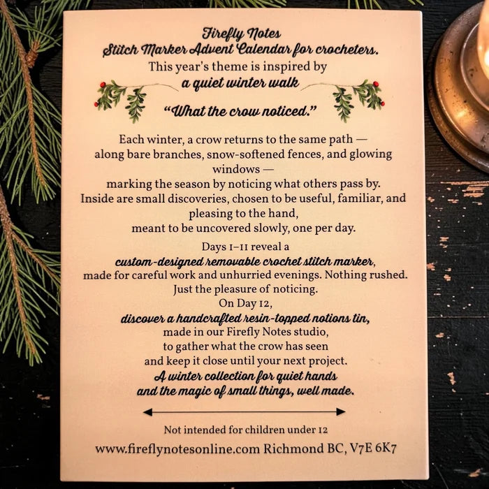 Firefly Notes - 2026 Stitch Marker Advent Calendar for Crochet