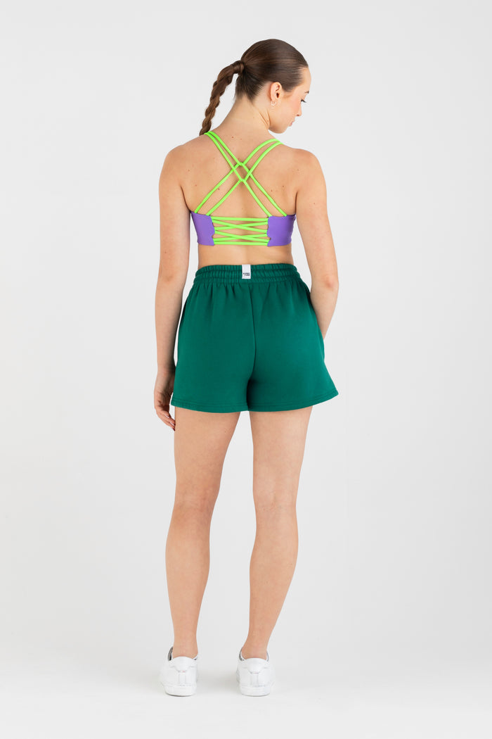 Footloose Relaxed Short in Hawaii Green - Back View