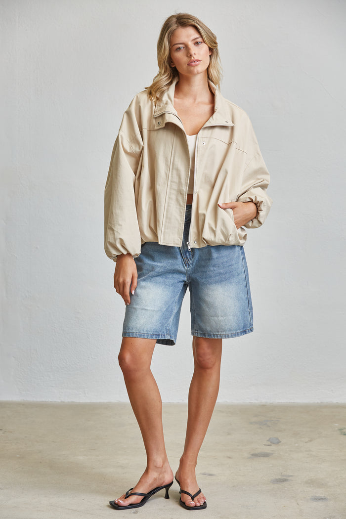 FUNNEL NECK BALLON JACKET