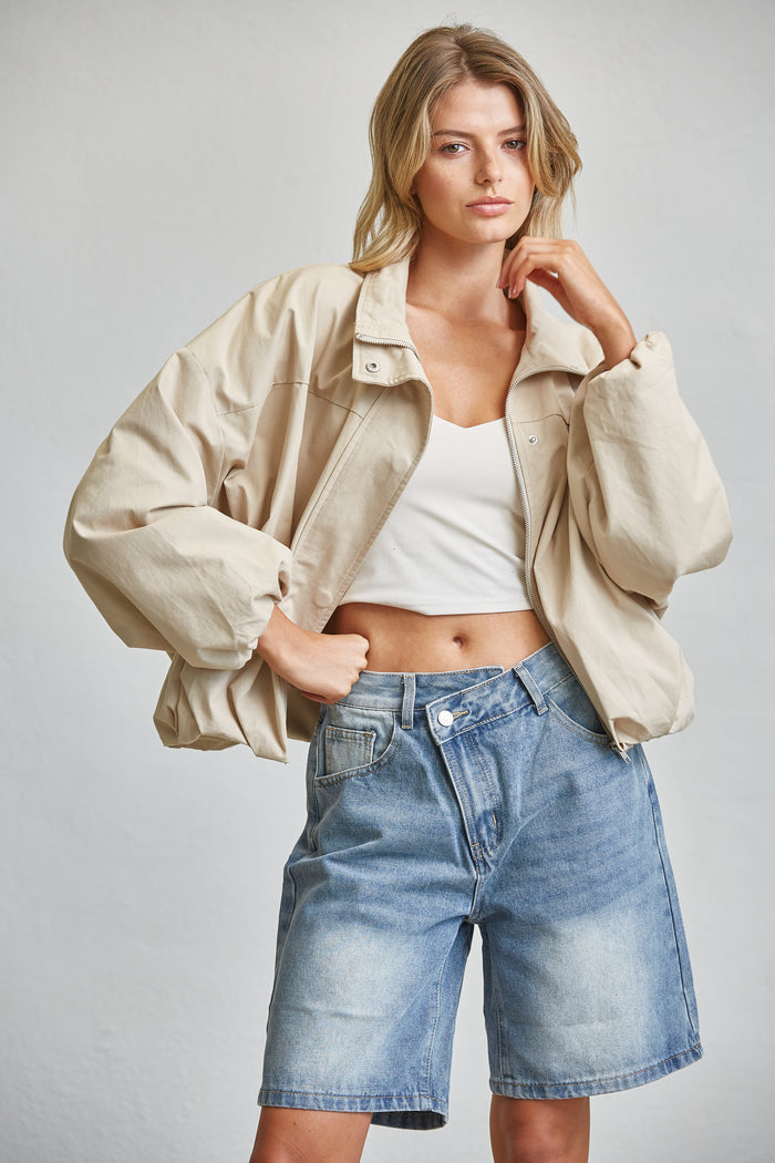 FUNNEL NECK BALLON JACKET