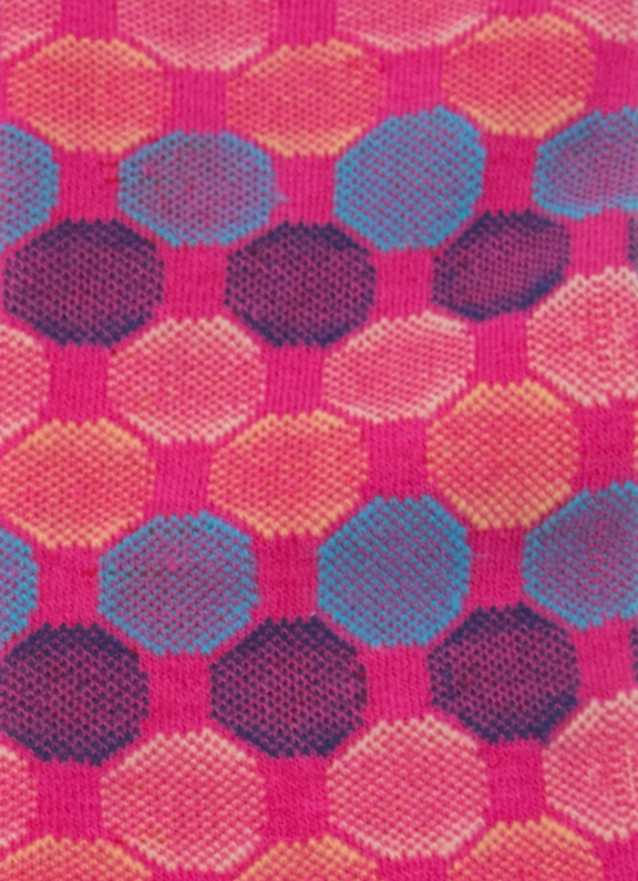 Fuschia Navy Big Dot Sock by Hammer Made – product view 2