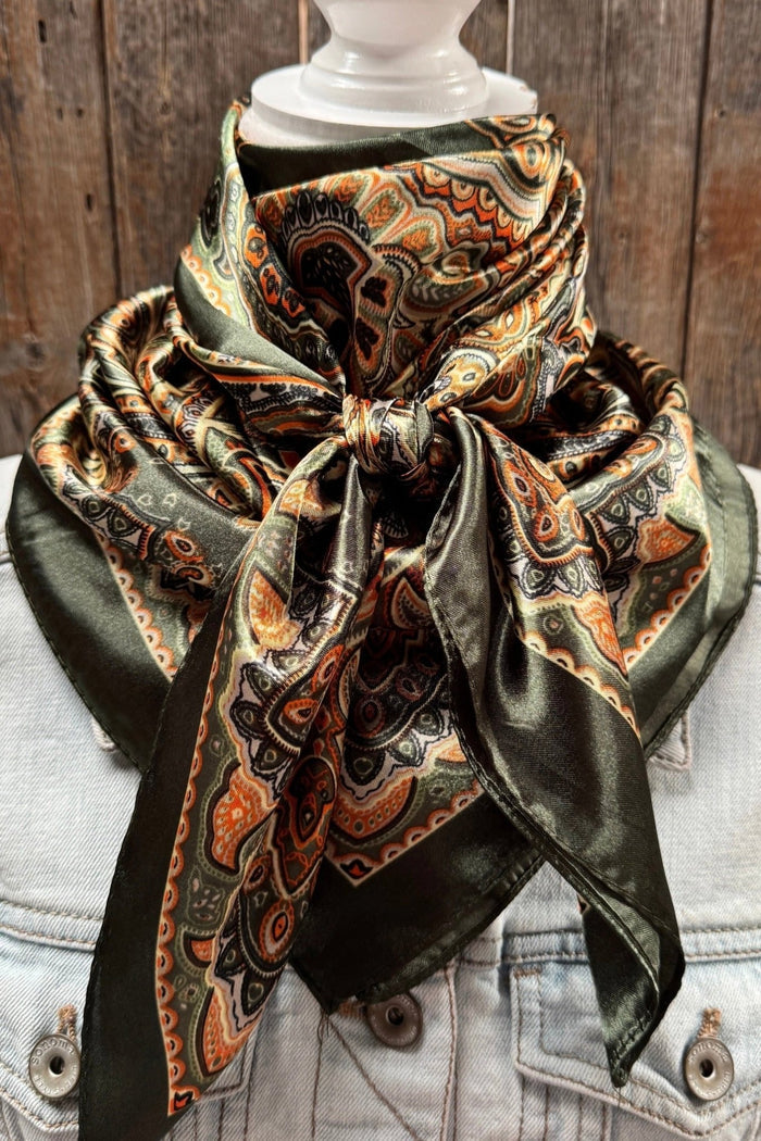 Olive/Orange Paisley