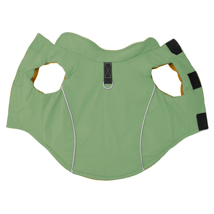 GOOBY Cold Weather Fleece Lined Sports Dog Vest with Reflective Lining, X-Large, Green