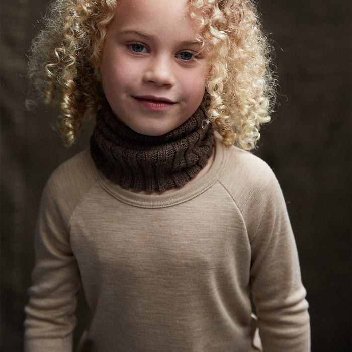 Grebe Baby & Kids Top - Merino Wool & Silk - Sandstorm