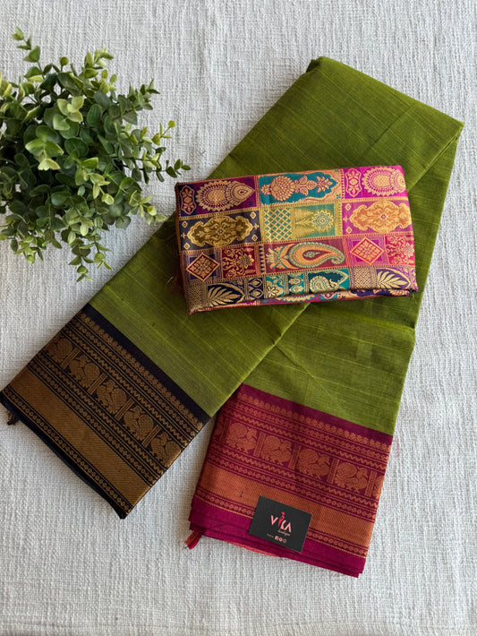 Handloom Chettinad cotton saree