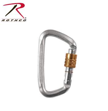 Hard Steel Modified D Key Screw Gate Carabiner
