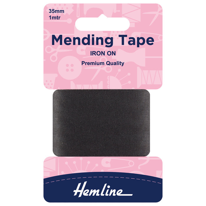 Hemline Iron-On Mending Tape: 100cm x 38mm - Invisible Mending