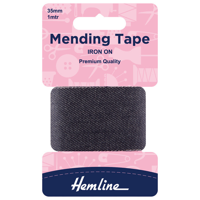 Hemline Iron-On Mending Tape: 100cm x 38mm - Invisible Mending