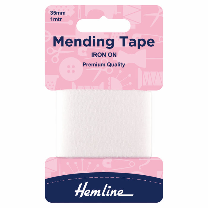 Hemline Iron-On Mending Tape: 100cm x 38mm - Invisible Mending