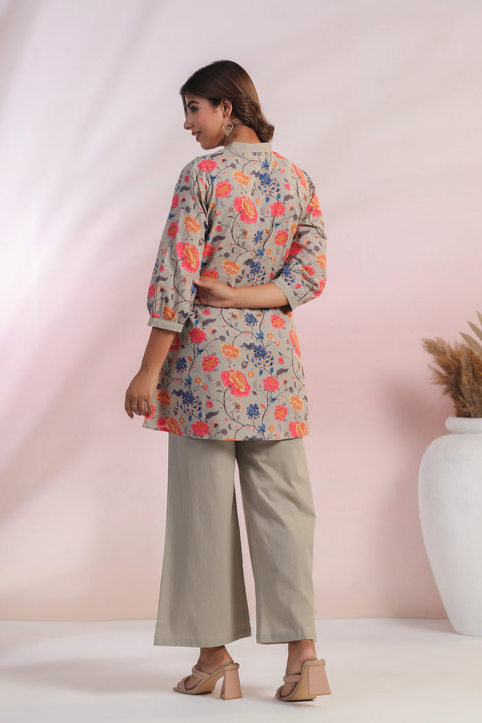Hibiscus Hues Cotton Co-ord Set