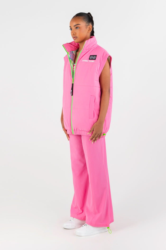 Highlighter Sleeveless Puffer Jacket