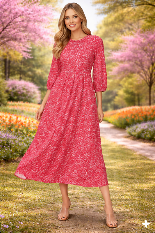 Holland Red Floral Dress