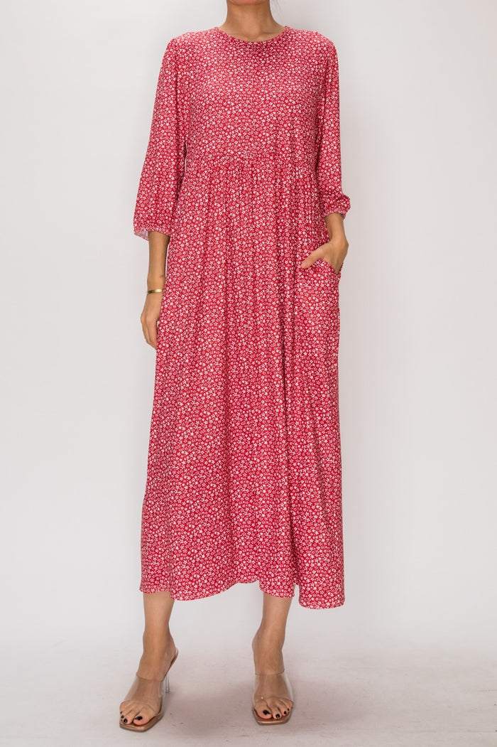 Holland Red Floral Dress