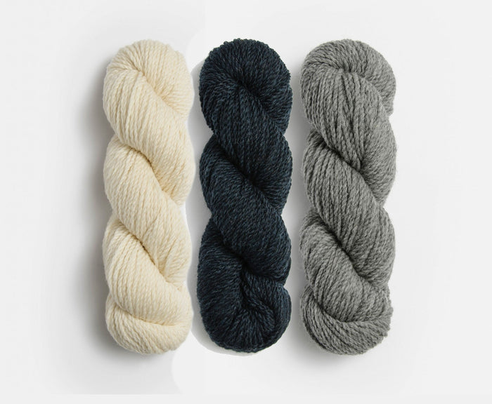 XS / Blue Sky Fibers - Woolstok / Highland Fleece Midnight Sea & Storm Cloud