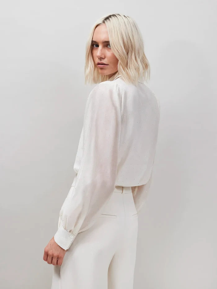 Ivory Mini Diamante Shirt