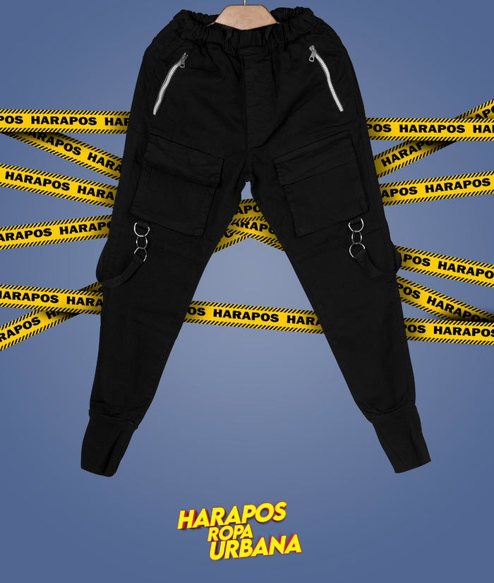 Jogger Club Black 6 bolsillos negro