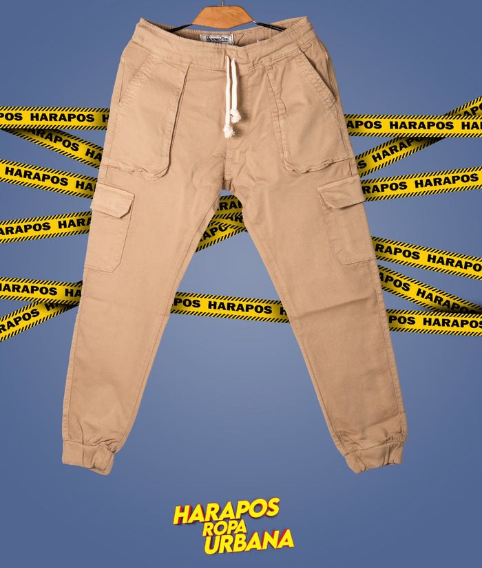 Jogger Emporio Fox caki
