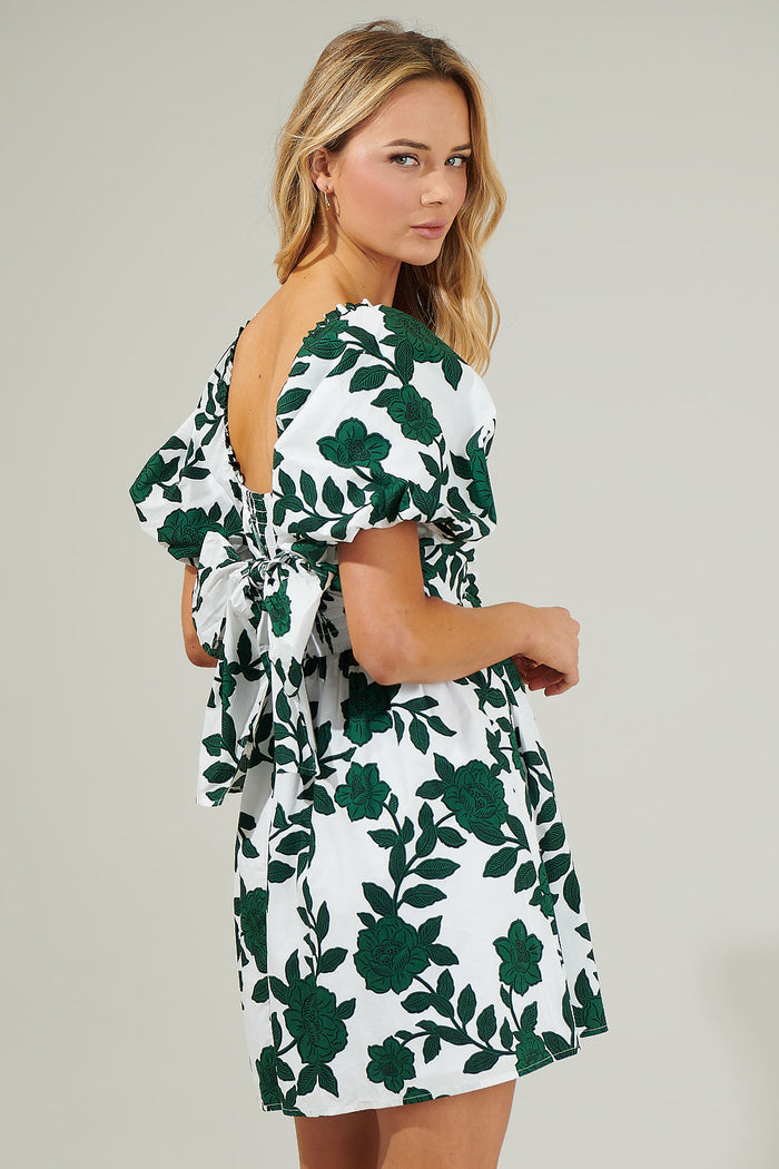 Kane Floral Marion Babydoll Mini Dress