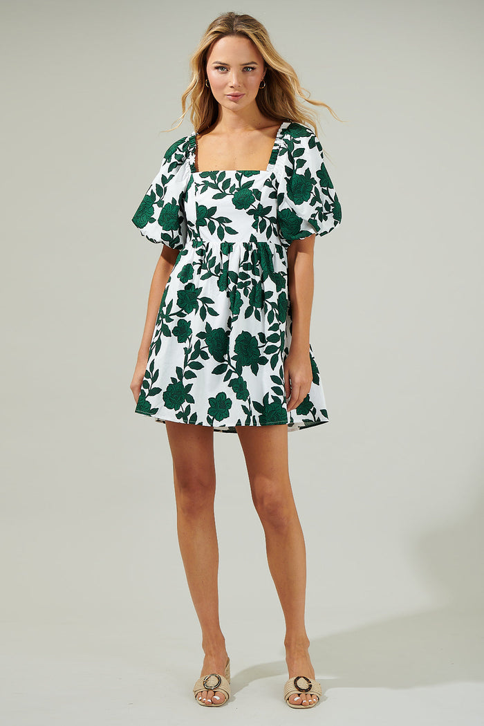 Kane Floral Marion Babydoll Mini Dress