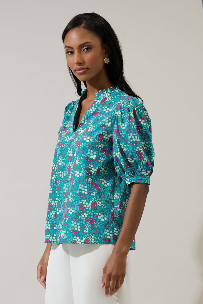Karela Blossom Terri Puff Sleeve Top