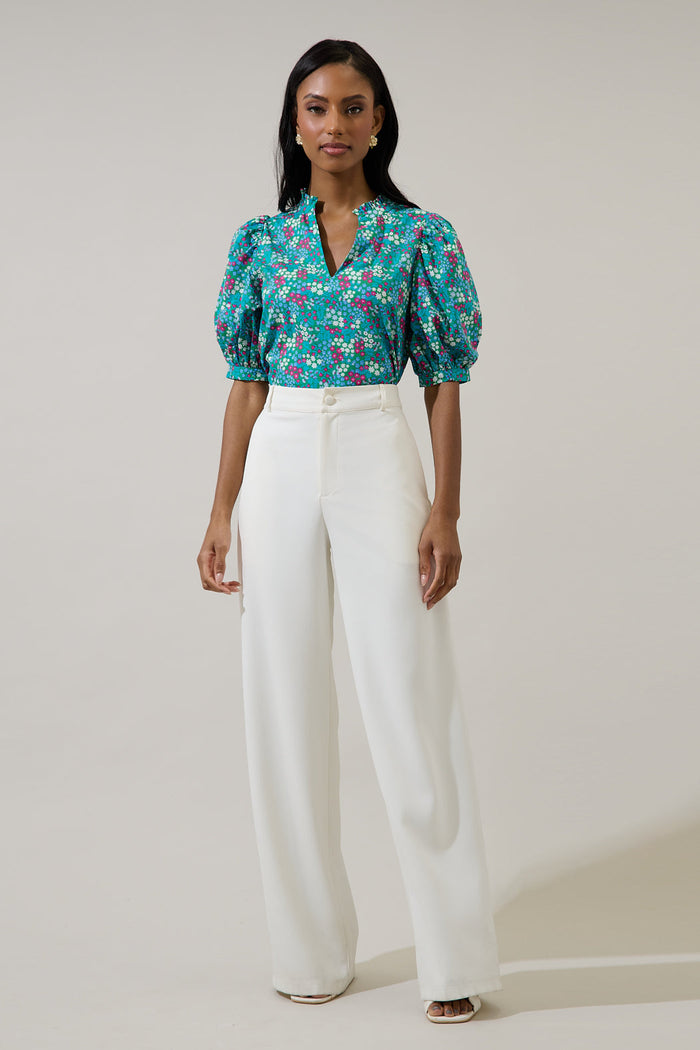 Karela Blossom Terri Puff Sleeve Top