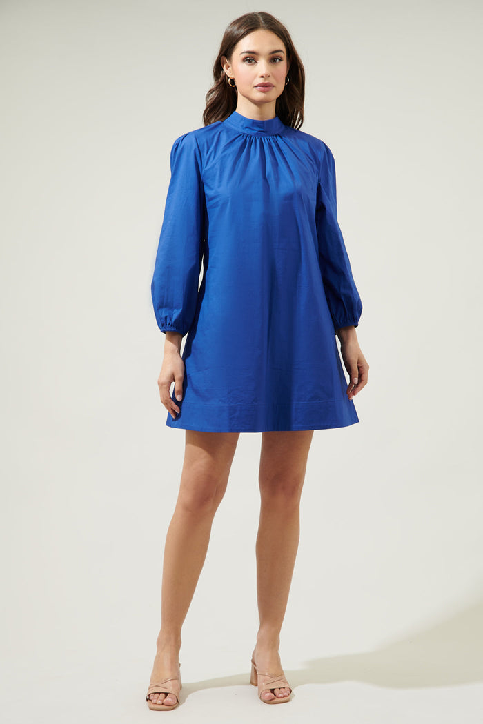 Karina Mock Neck Mini Dress