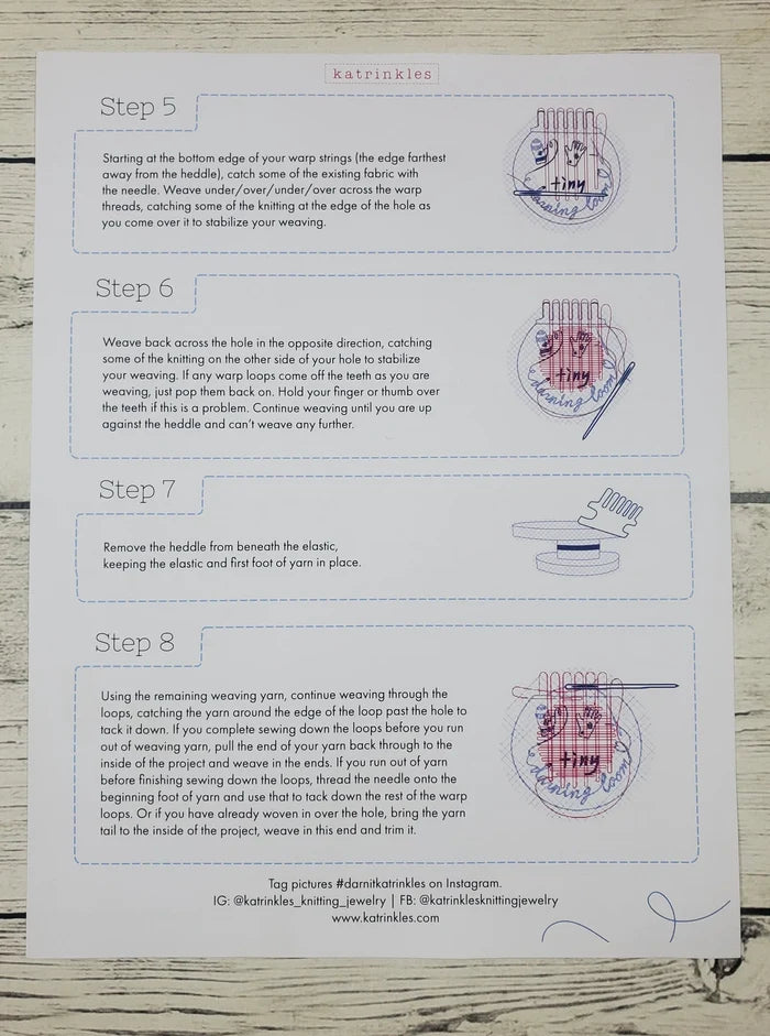 Katrinkles - Tiny Darning & Mending Loom Kit PRE-ORDER