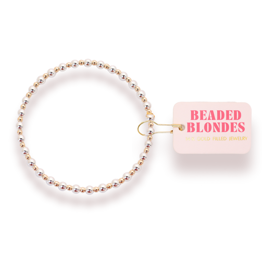 Katy Mini Bracelet in Silver with Gold
