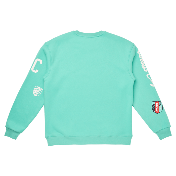 KC Current Graphic Sleeve Teal Fleece