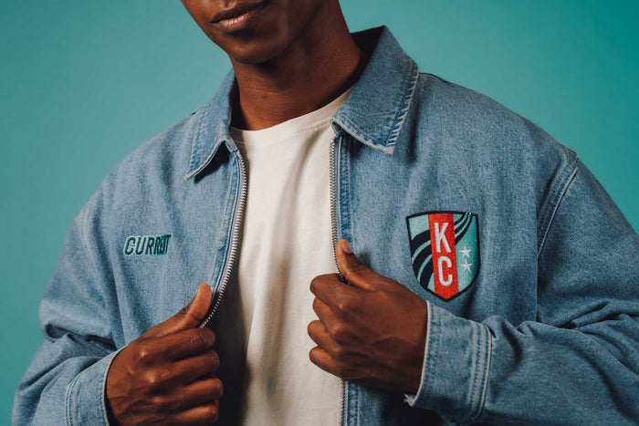 KC Current Unisex Denim Bomber Jacket