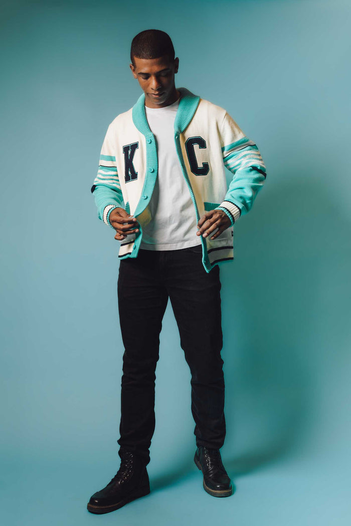 KC Current Unisex Jacquard Knit Cardigan