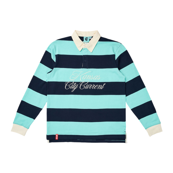 KC Current Unisex Script Striped Rugger