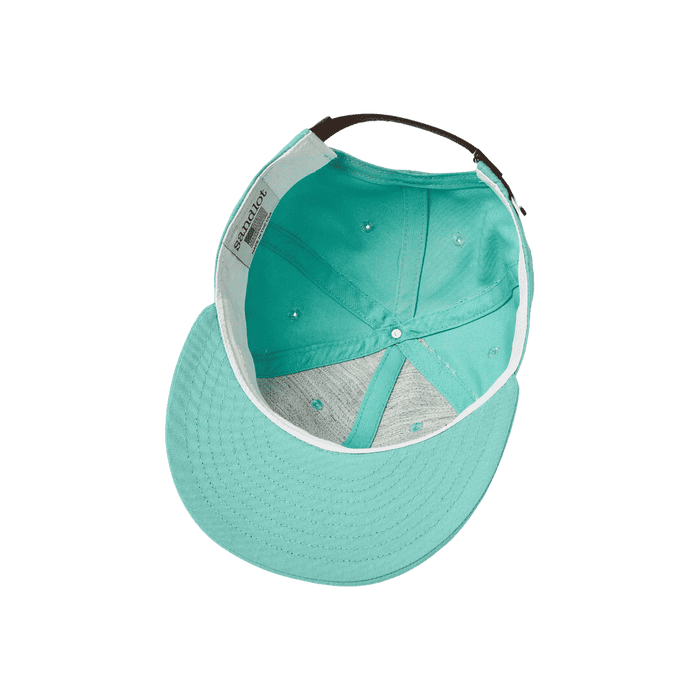 KC Current Unisex Teal Leather Flatbill