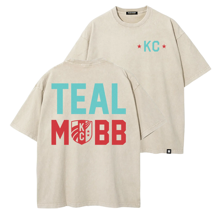 KC Current Unisex Teal Mobb Crest T-Shirt