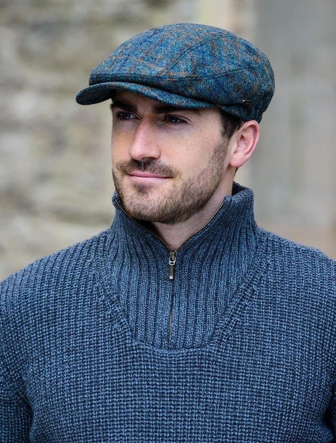 Green & Brown Plaid / S - 6 7/8 in (56 cm)