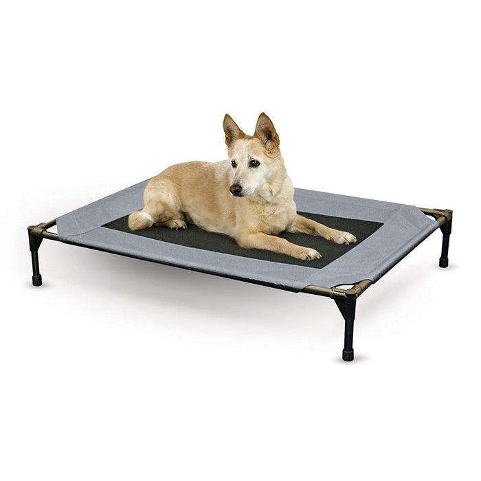 K&H Manufacturing Original Cama Elevada para Mascotas Gray/Mesh 30 x 42