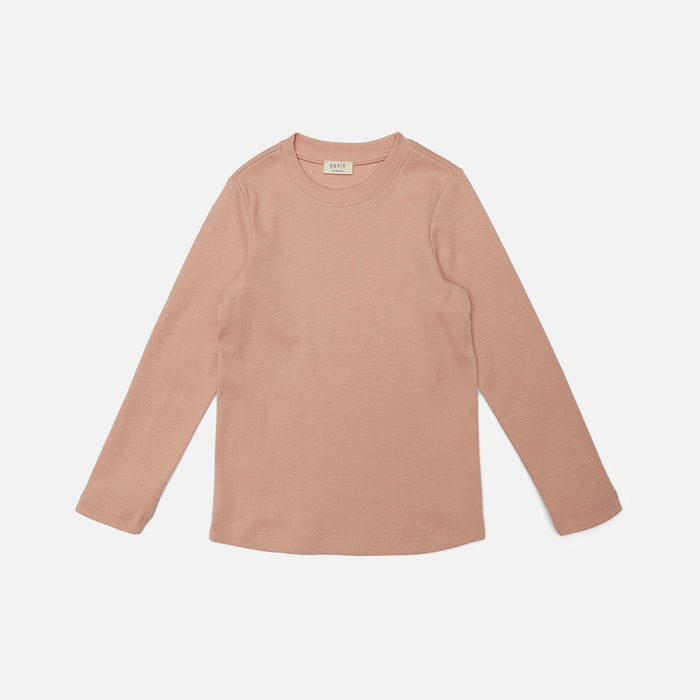 Kids Cotton LS Top - Dusty Pink