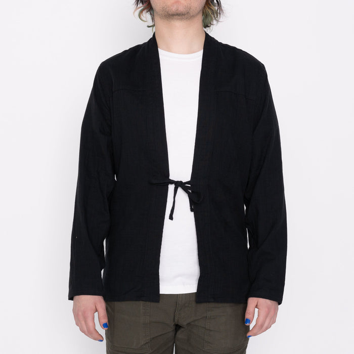 Kimono Shirt - Double Weave Gauze - Black by Naked & Famous Denim