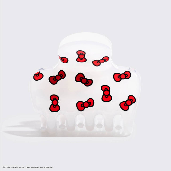 Recycled Plastic Puffy Claw Clip featuring Hello Kitty's signature red bows