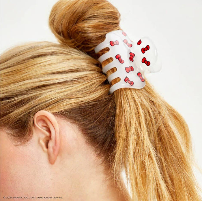 KITSCH - Hello Kitty x Kitsch Recycled Puffy Claw Clip- Kitty Bows