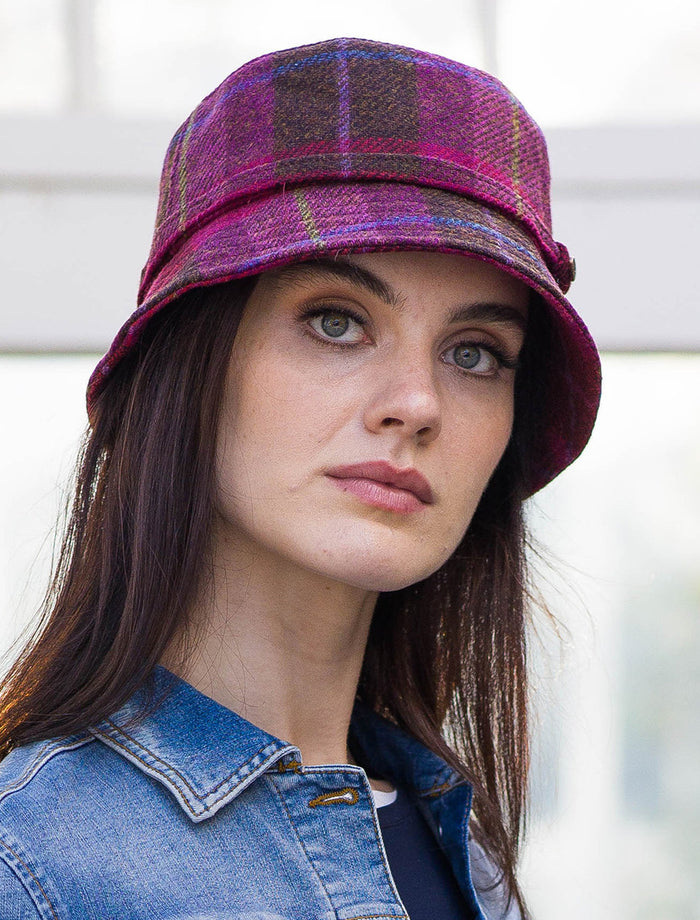 Ladies Emily Bucket Hat - Pink Plaid #color_pink-plaid