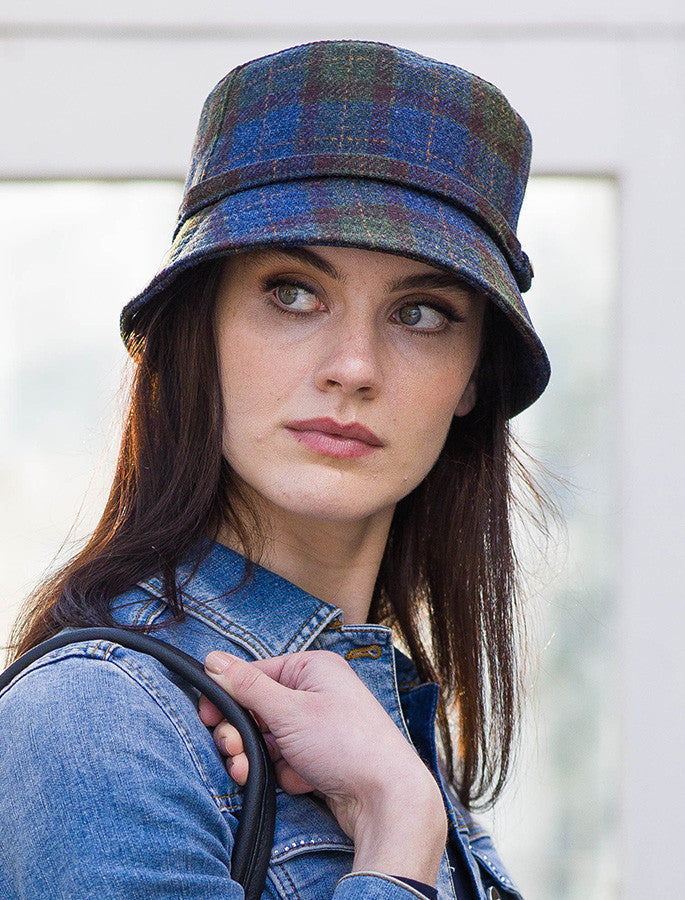 Ladies Emily Bucket Hat - Blue Green & Wine #color_blue-green-wine